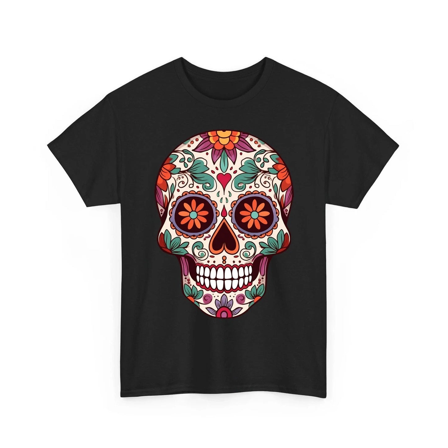 Dia De Los Muertos Sugar Skull La Catrina Day Of The Dead Floral Graphic T-Shirt