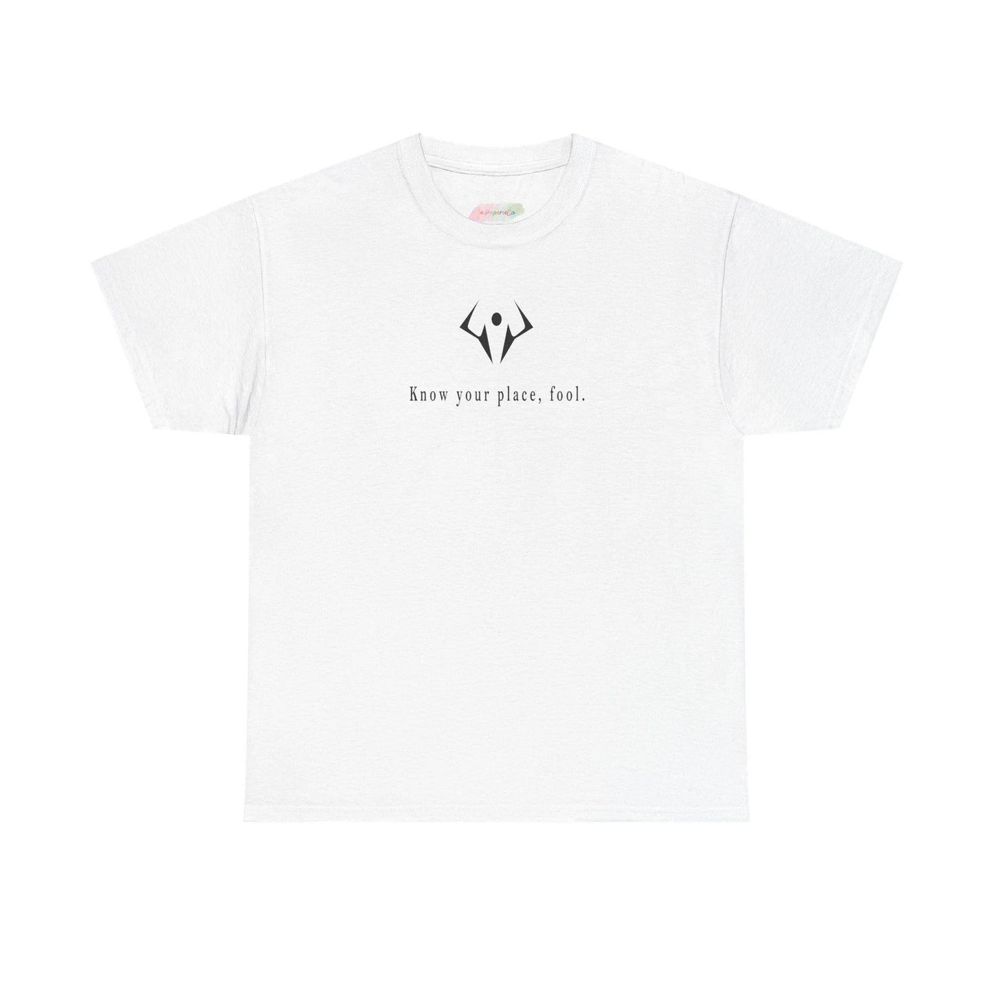 Minimalist Lotus Symbol tee | small centered spiritual graphic