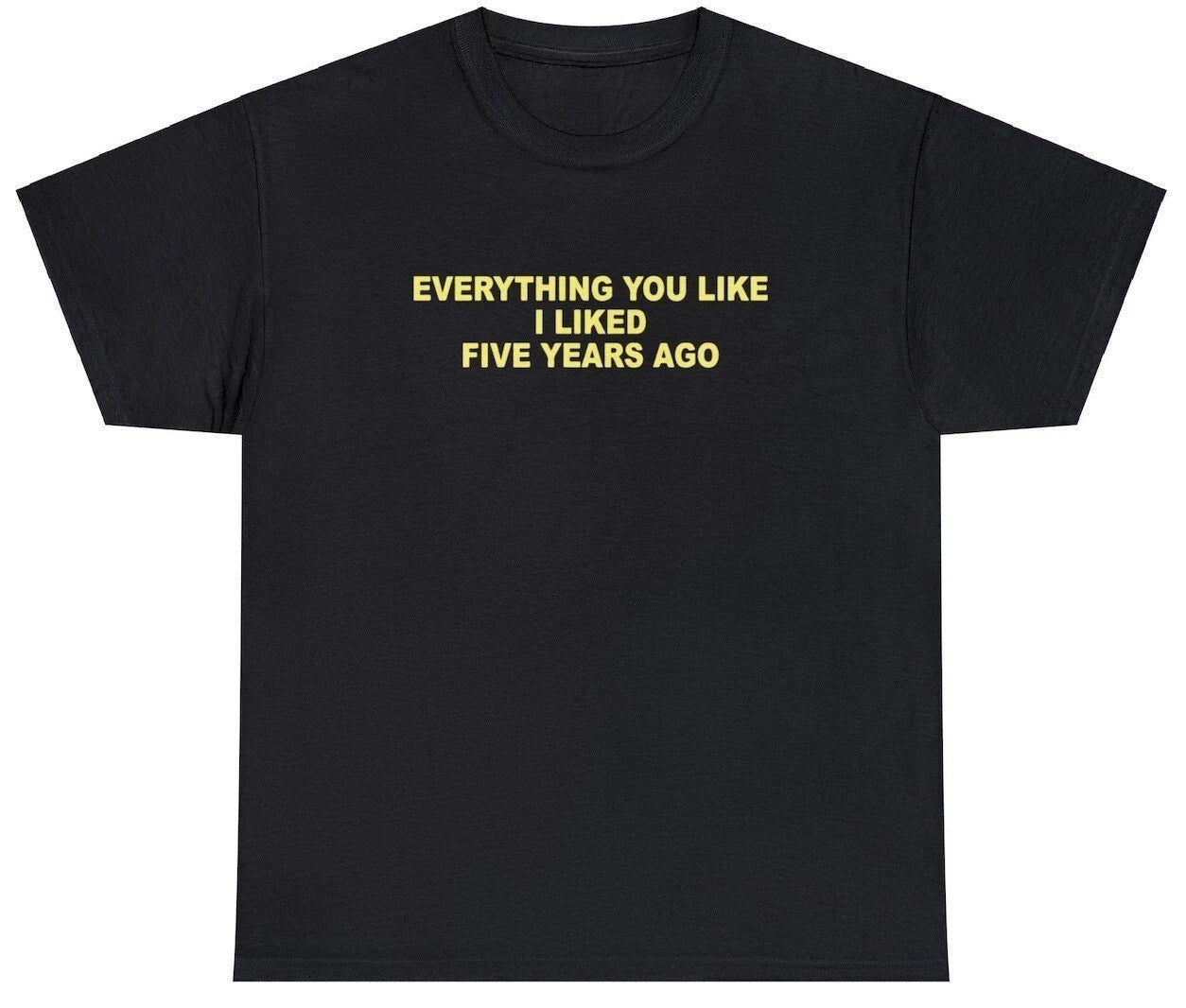 Everything You Like I Liked 5 Years Ago T Shirt Funny Sarcastic One Up Meme Tee