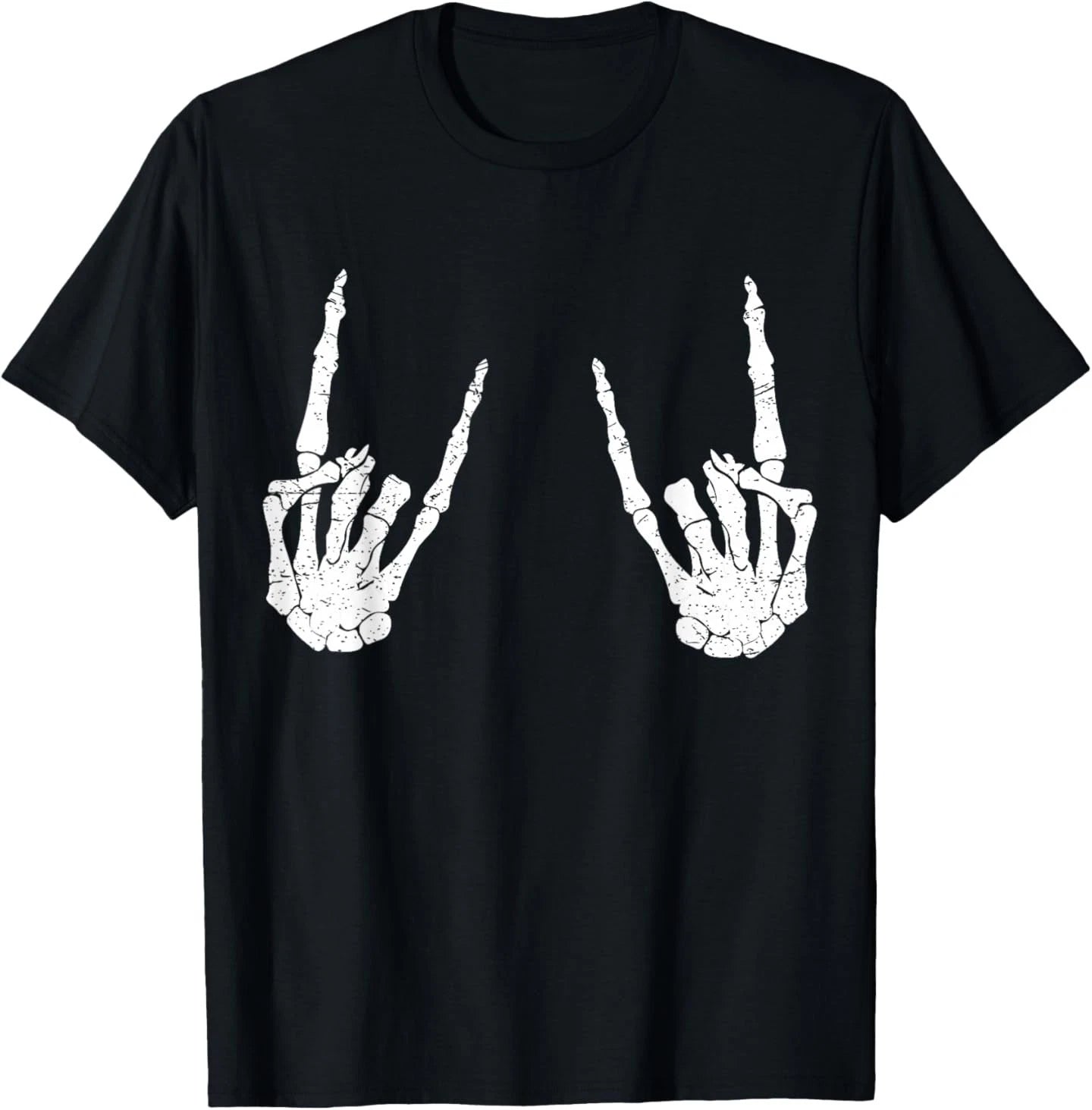 Trendy Halloween Skeleton Rocker Graphic Costume T Shirt T-Shirt
