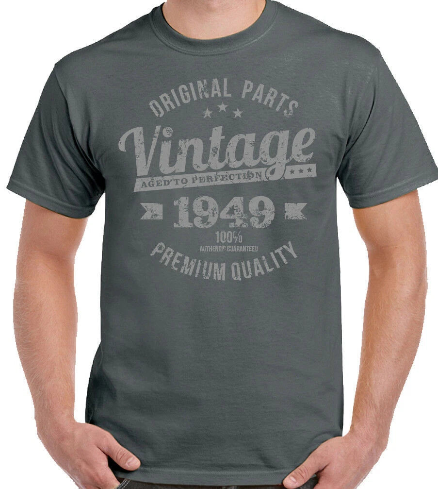 77th Birthday T-Shirt 1949 Mens 77 Year old Gift Vintage Year Premium Quality