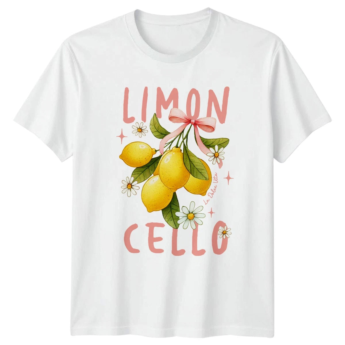 Limon Cello Le Dolce Vita Womens T-Shirt Limoncello Italian Drink Birthday