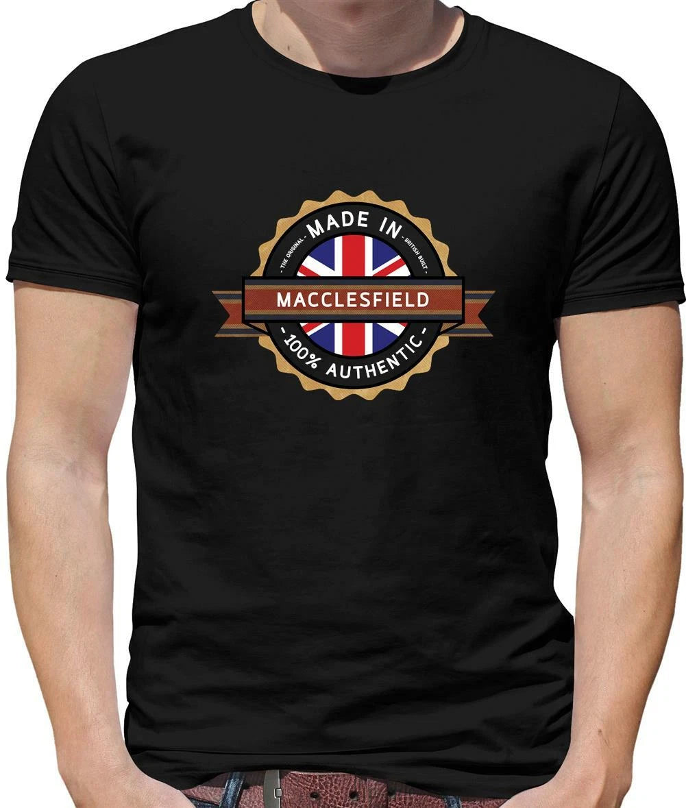 Made In Macclesfield Mens T-Shirt - Town - Hometown - Born In - Maxonian - Gift