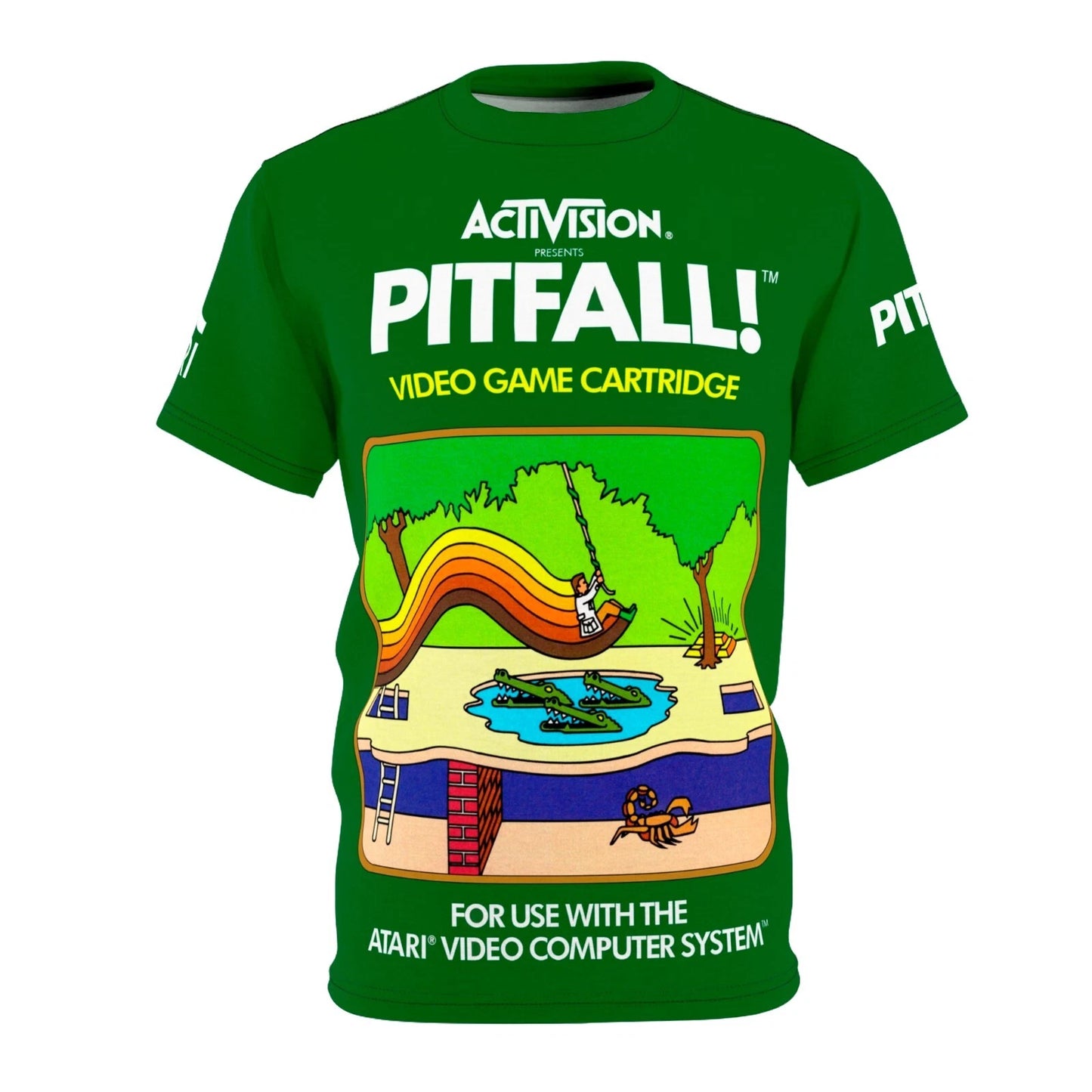 Pitfall! Activision Atari 2600 Retro Vintage Cover Video Game T-Shirt