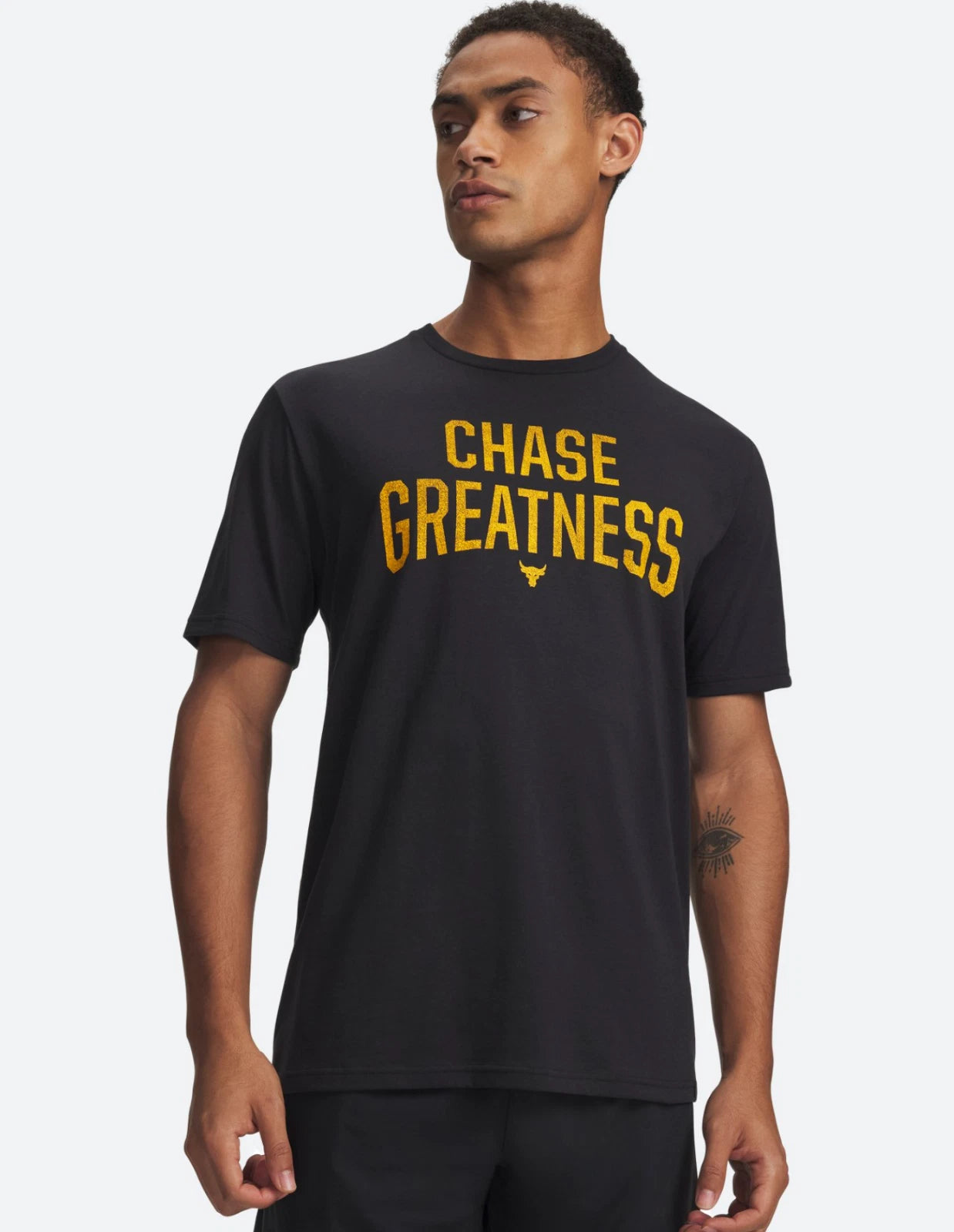 NEW Under Armour Men's Project Rock Chase Greatness Graphic Print T-Shirt MEDIUM