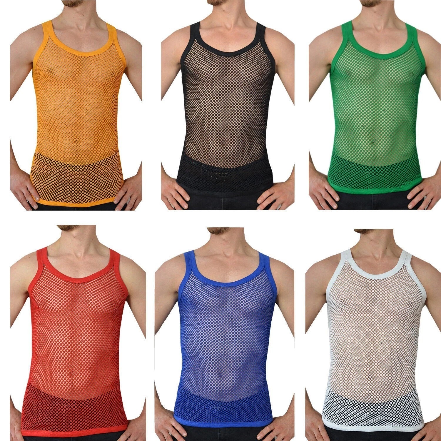 Mens Vest T-Shirt 100% Cotton String Slim Fit Gym Army S-5XL Sizes Available!