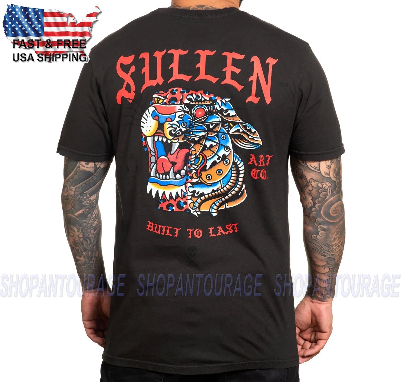 Sullen Art Collective Hot Cheetah Premium SCM4330 New Short Sleeve Men`s T-shirt