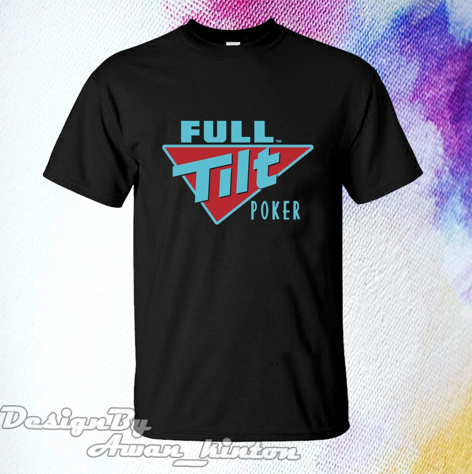 Tee Shirt Funny Full Tilt Poker Logo Tshirt Made In Usa Cotton