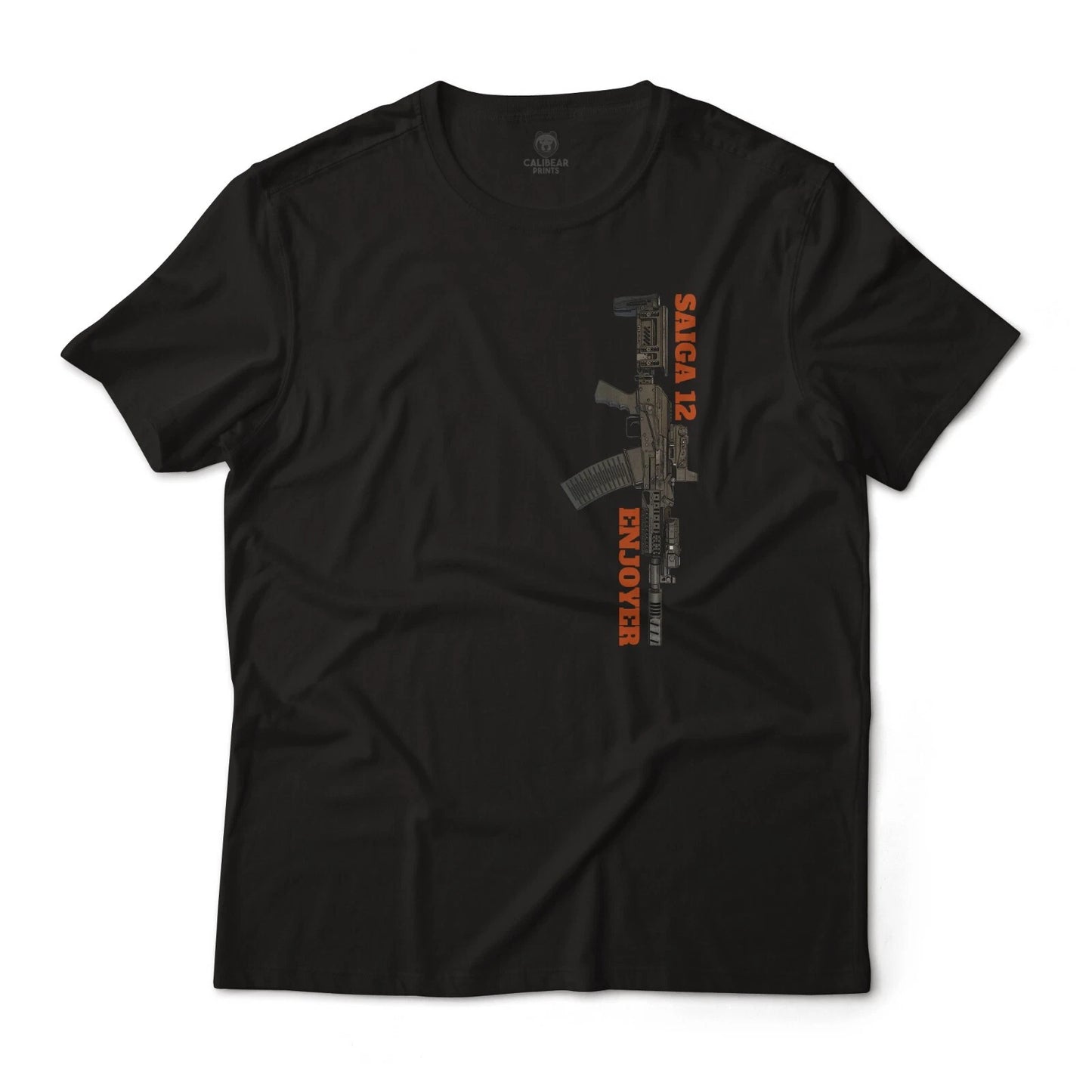 Saiga 12 Tactical Shotgun Enjoyer Gun Art Graphic T-Shirt