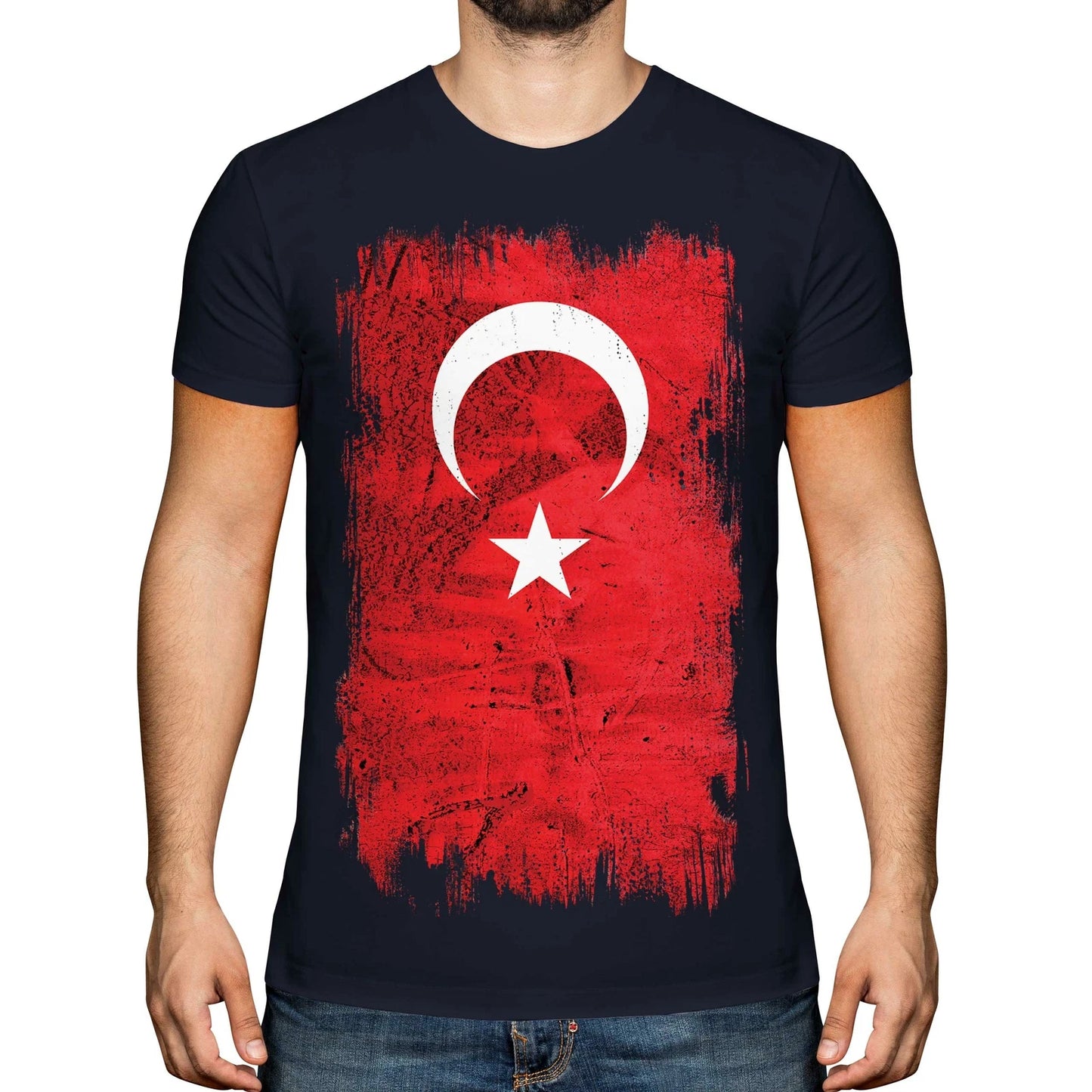 TURKEY GRUNGE FLAG MENS T-SHIRT TEE TOP TÜRKIYE FOOTBALL TURKISH GIFT SHIRT
