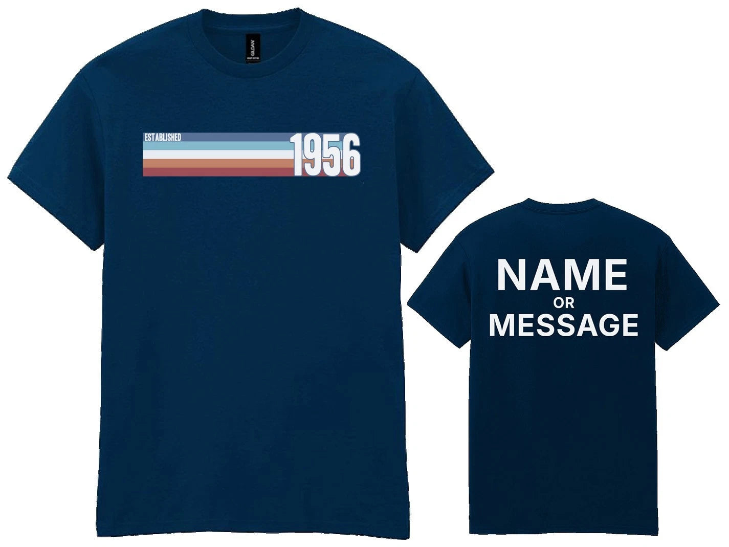 Personalised 70th Birthday T Shirt 1956 Men Vintage Turning 70 Custom Gift Him