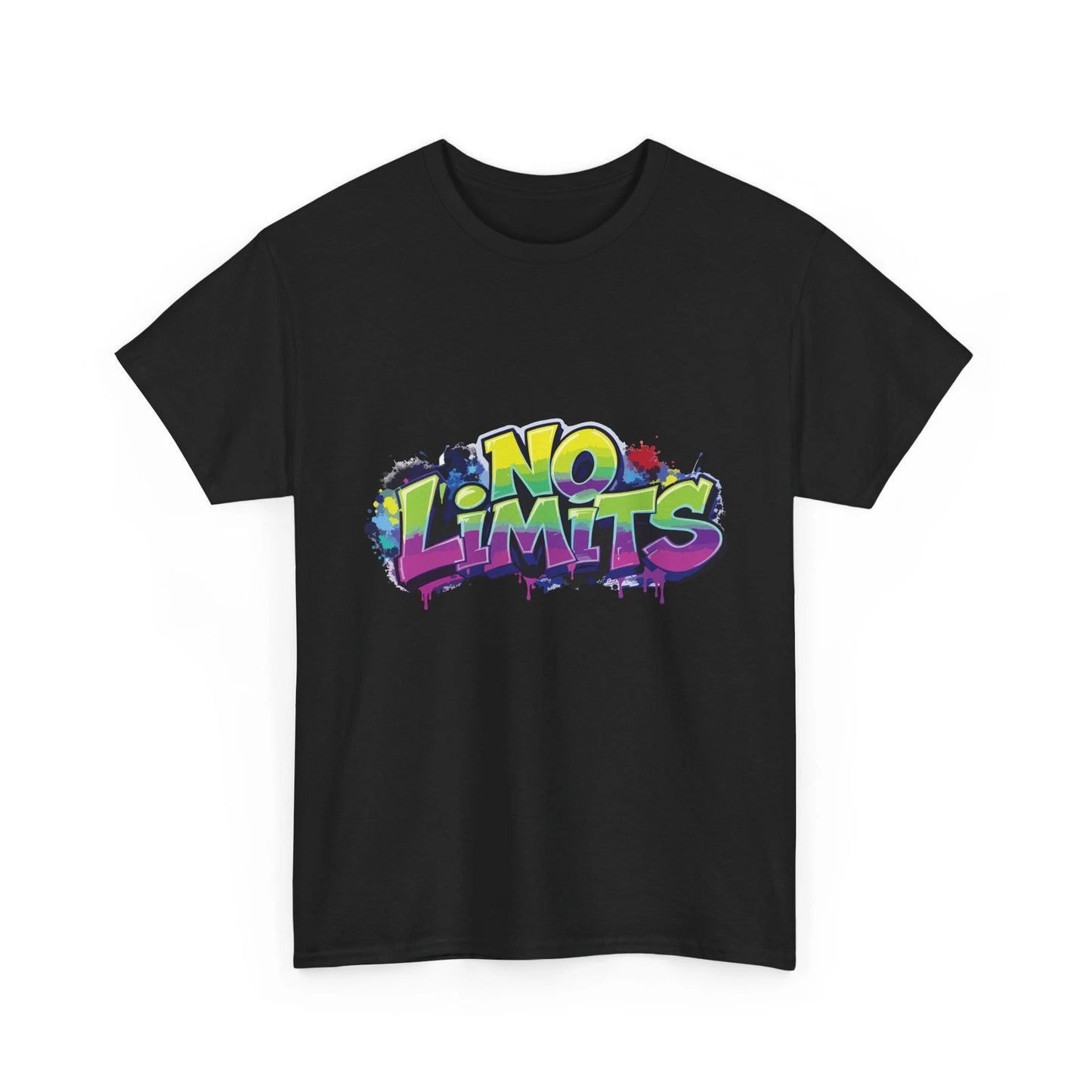No Limits Graffiti T-Shirt Colorful Street Art Cool Streetwear Tee