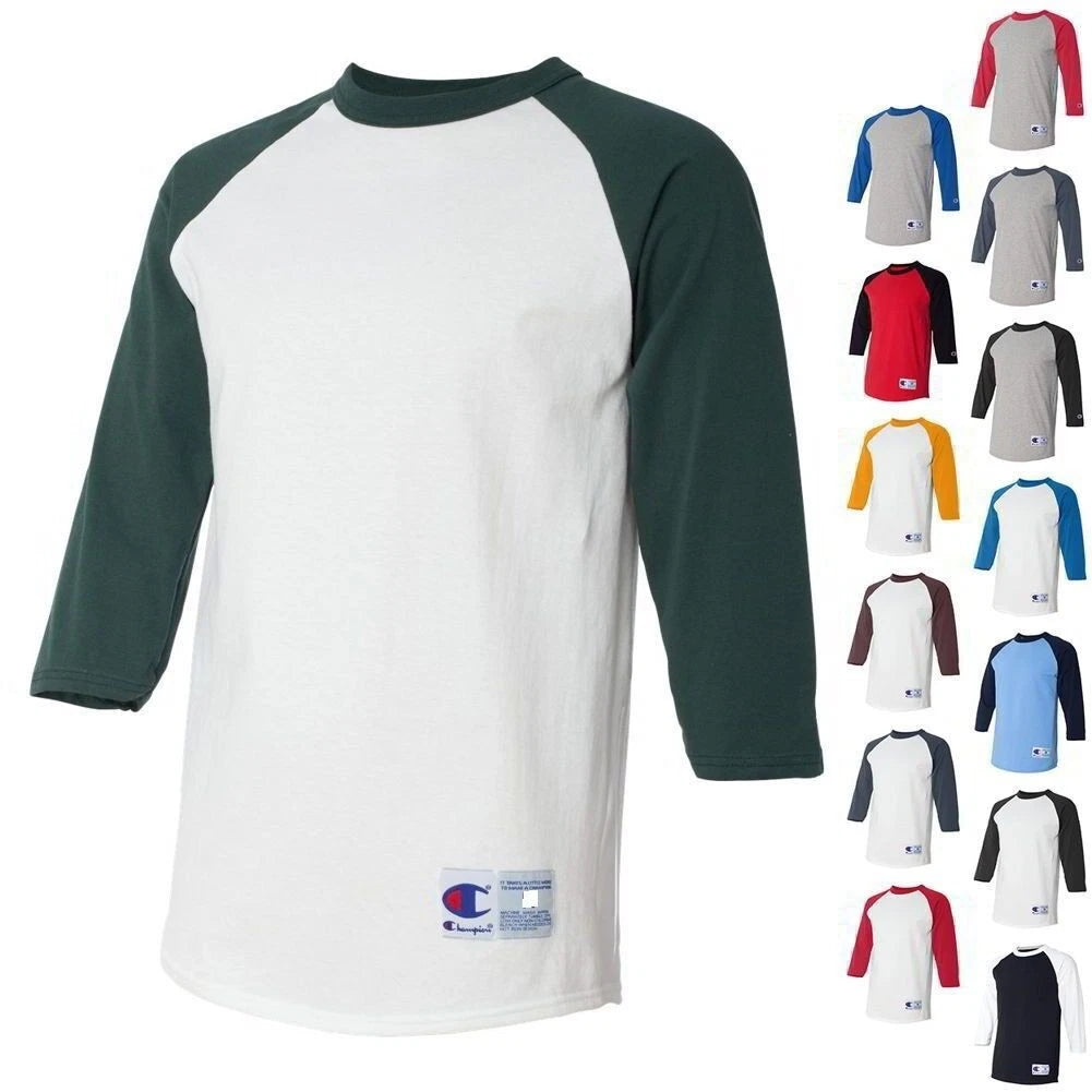 T137 Hanes Champion Raglan Sleeve Baseball T-Shirt