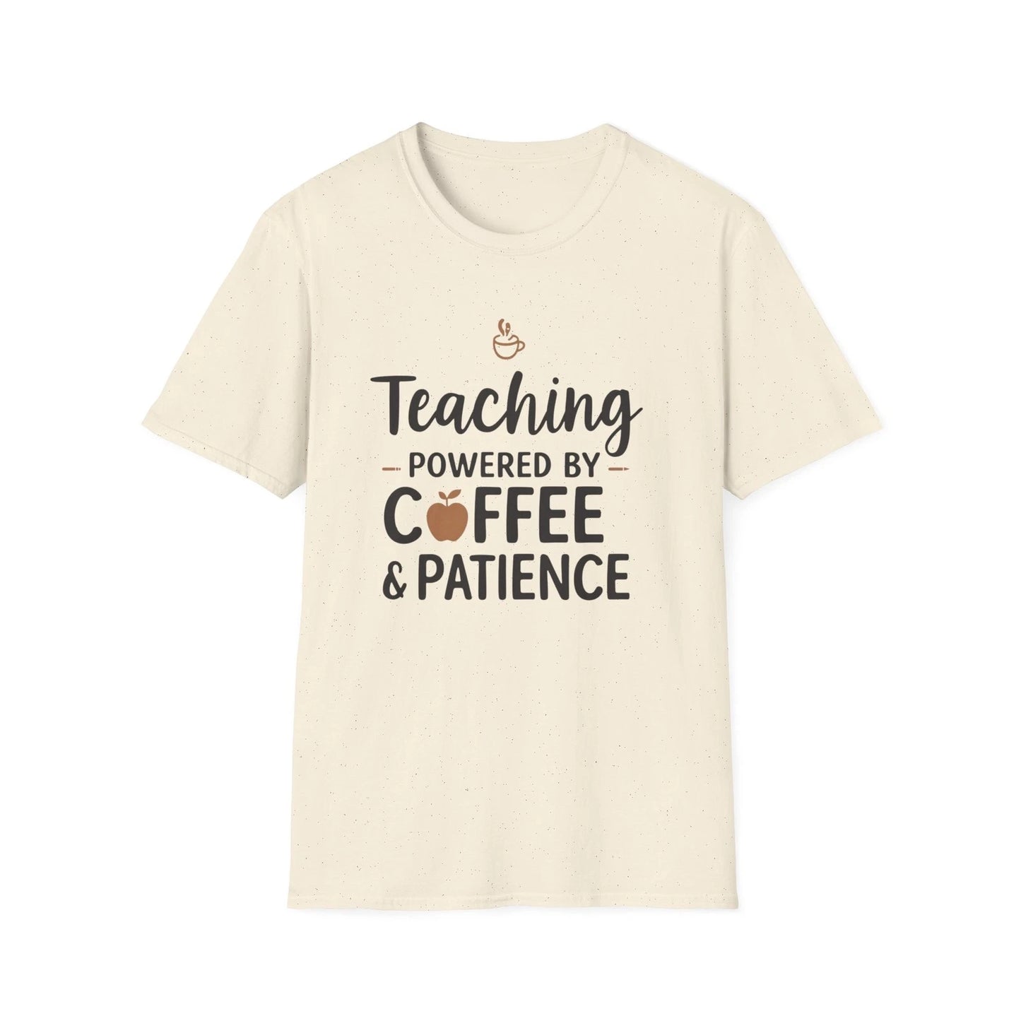 Teaching Powered by Coffee & Patience T-Shirt | Teacher Coffee Shirt