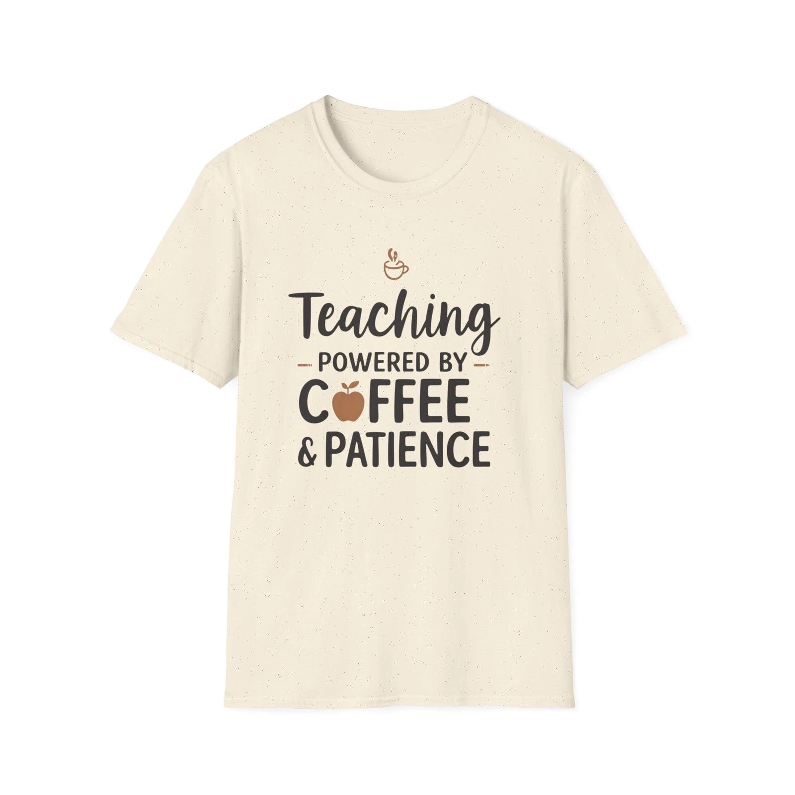 Teaching Powered by Coffee & Patience T-Shirt | Teacher Coffee Shirt