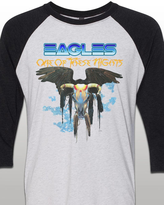 1976 One of These Nights Tour Jersey T-Shirt | Vintage style 3/4 Sleeve SM-XXL