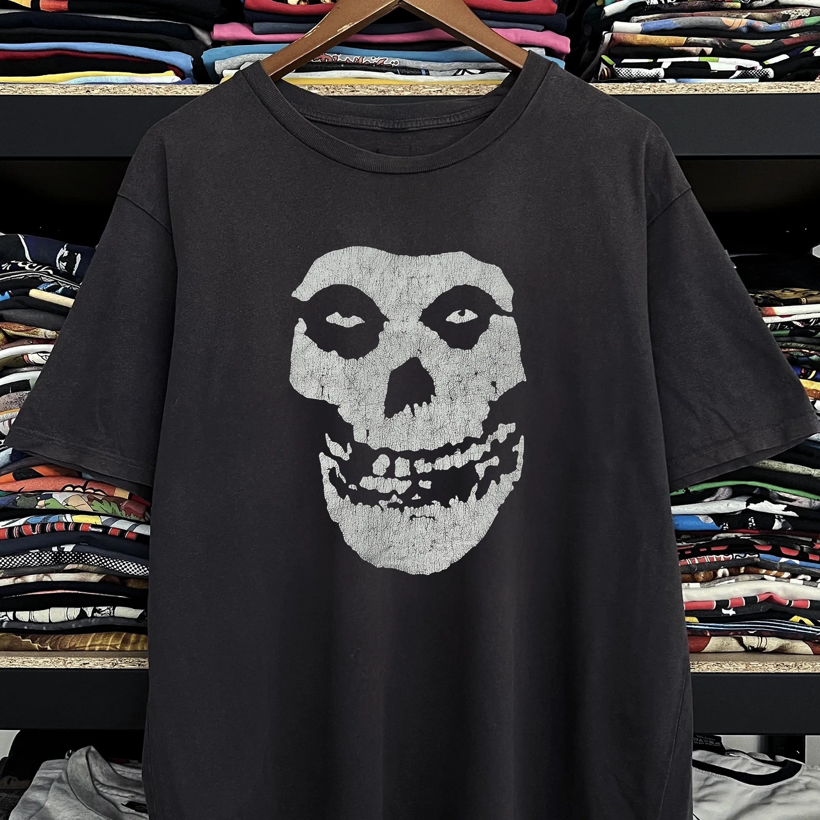 80s Misfits Crimson Ghost Aged T-Shirt Black XL