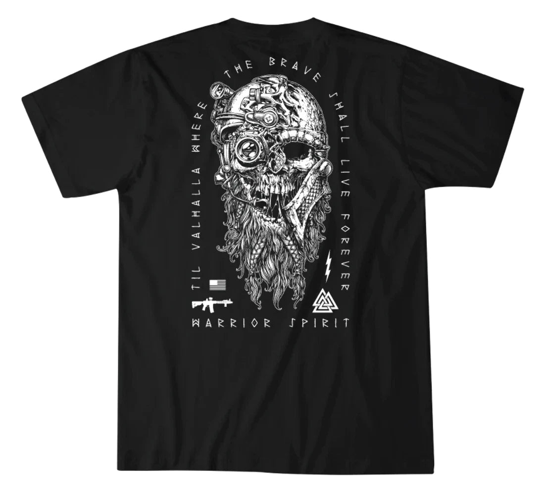 Howitzer Style Men's T-Shirt VALHALLA WARRIOR Military Grunt MFG Black S-4XL
