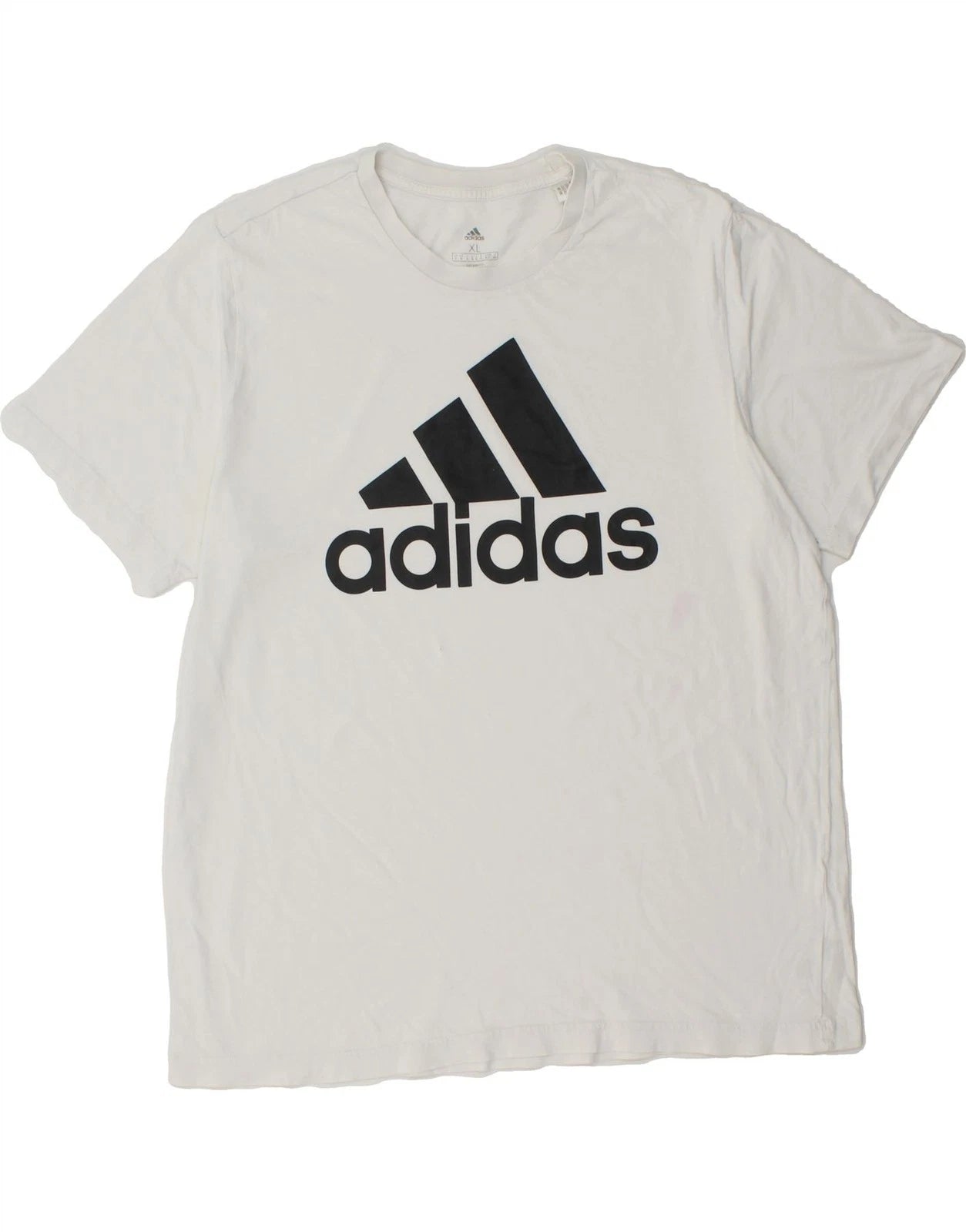 ADIDAS Mens Graphic T-Shirt Top XL White Cotton BZ01