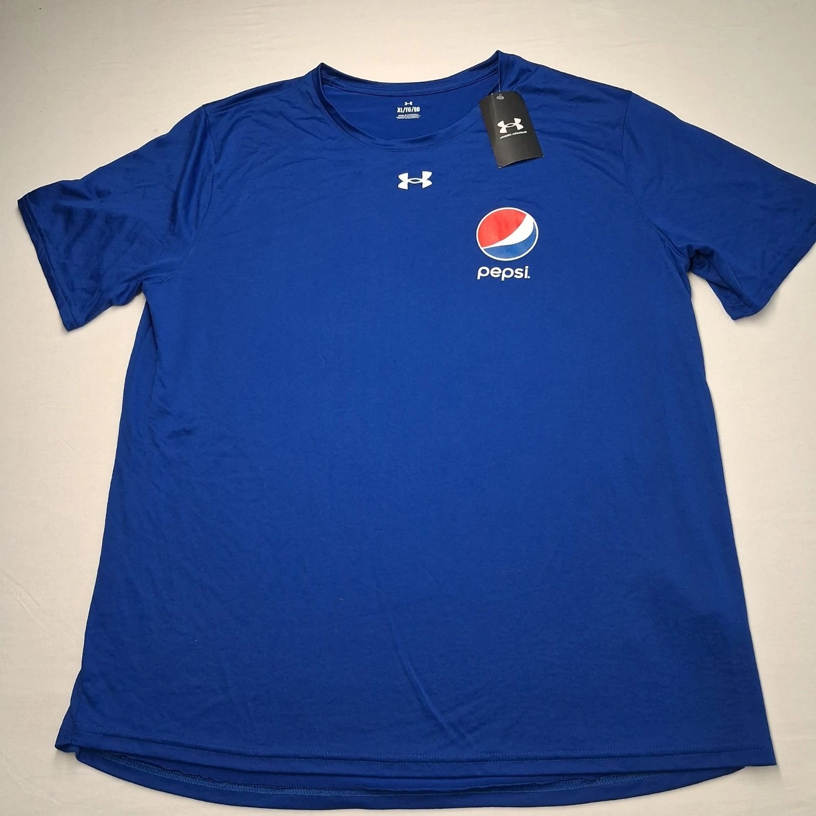 Under Armour Pepsi Cola Performance Shirt Men's XL Blue Recycled PET Bottles