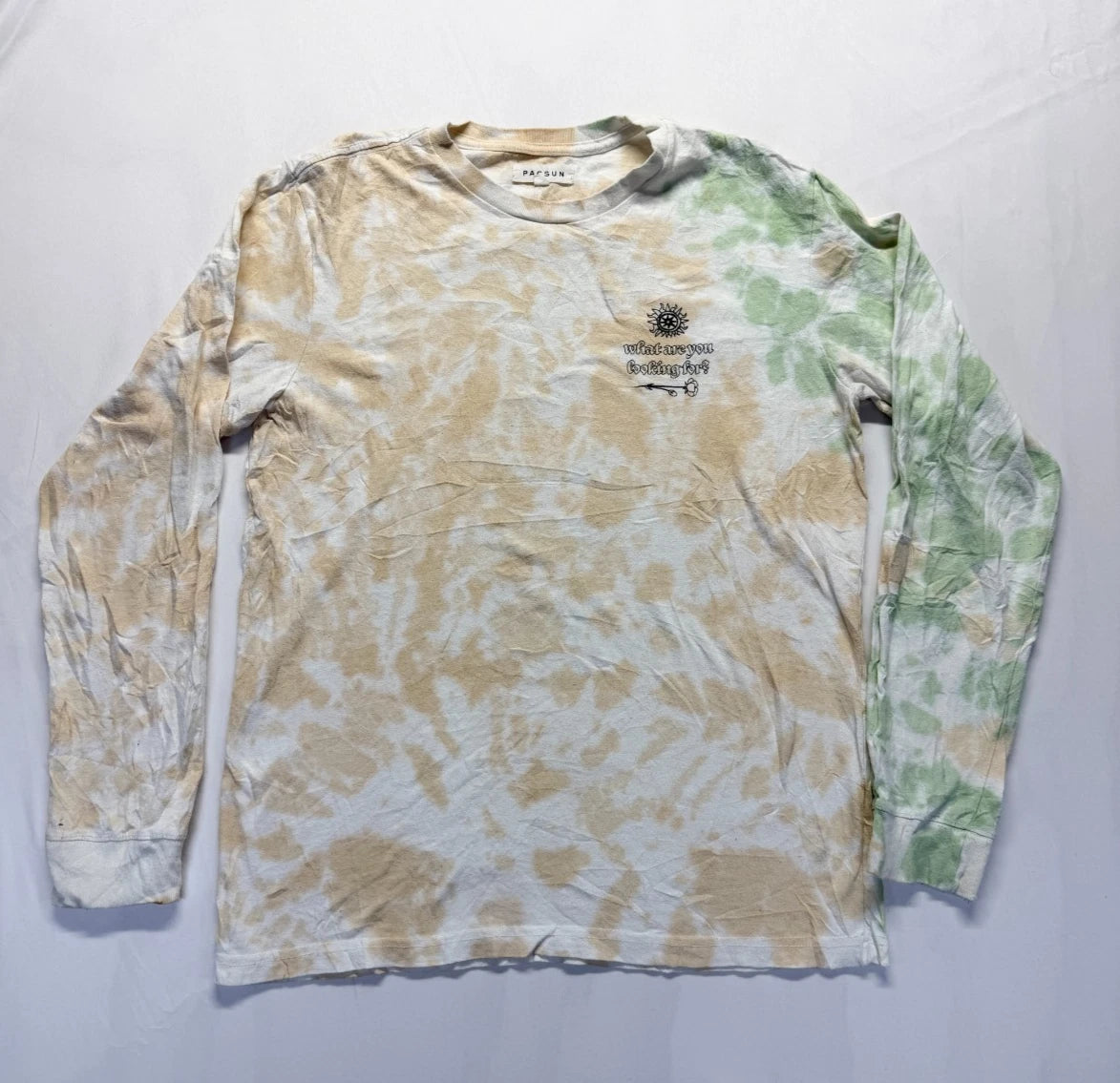 PacSun Shirt Mens Medium Multicolor Tie Dye Graphic What Are You Looking For?