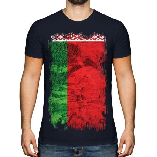 Belarus grunge flag men's t-shirt Belarus? Belarusian Football Gift