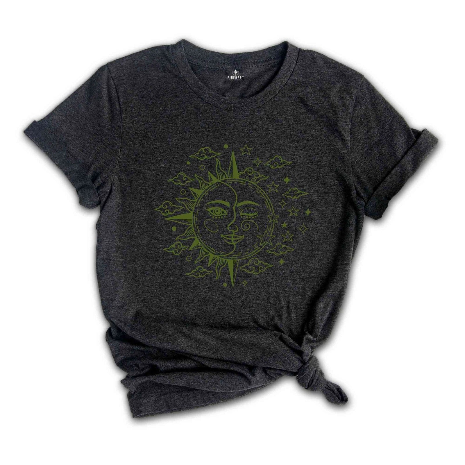 Boho Moon Shirt, Moon Phases T-shirt, Vintage Moon Shirt, Women Boho Moon Gift S