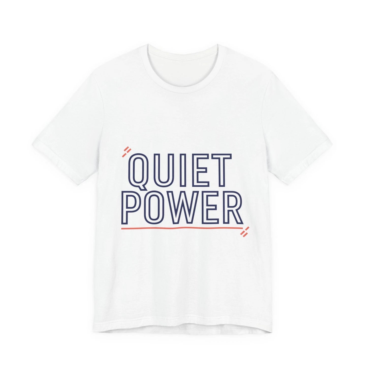 Quiet Power Tee | outline text shirt, minimalist typography tee