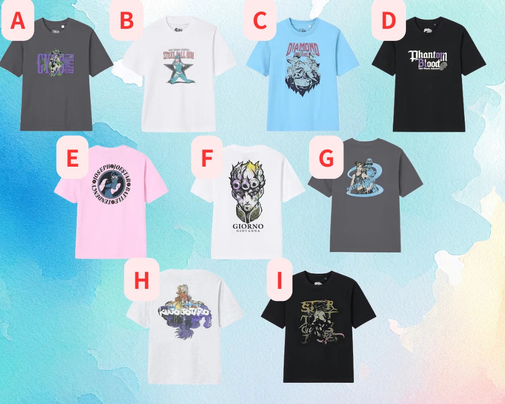 GU Graphic T-Shirt JoJo's Bizarre Adventure Anime Curation Limited Stock Rare