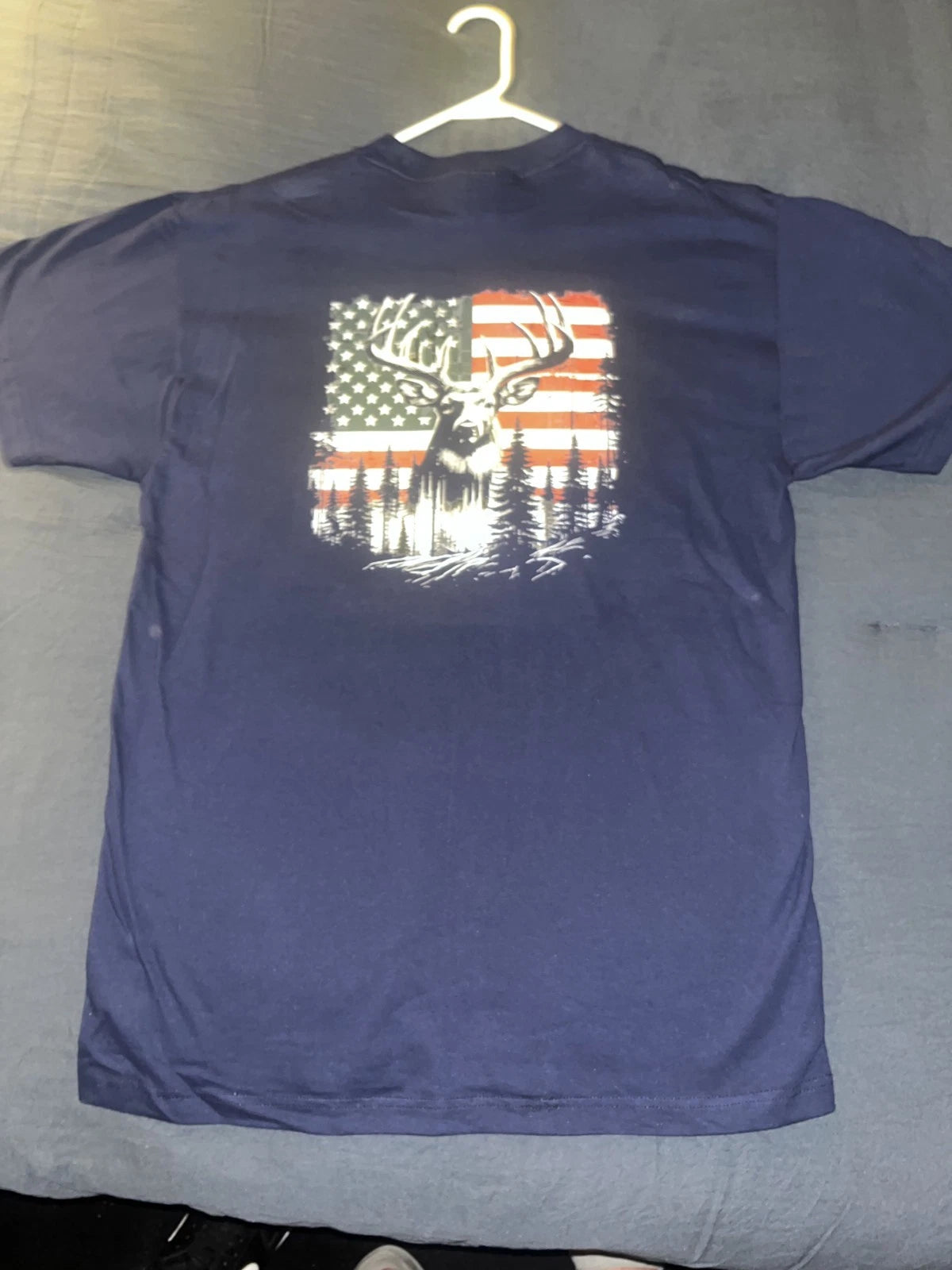 Custom American patriot t-shirt size LARGE TALL