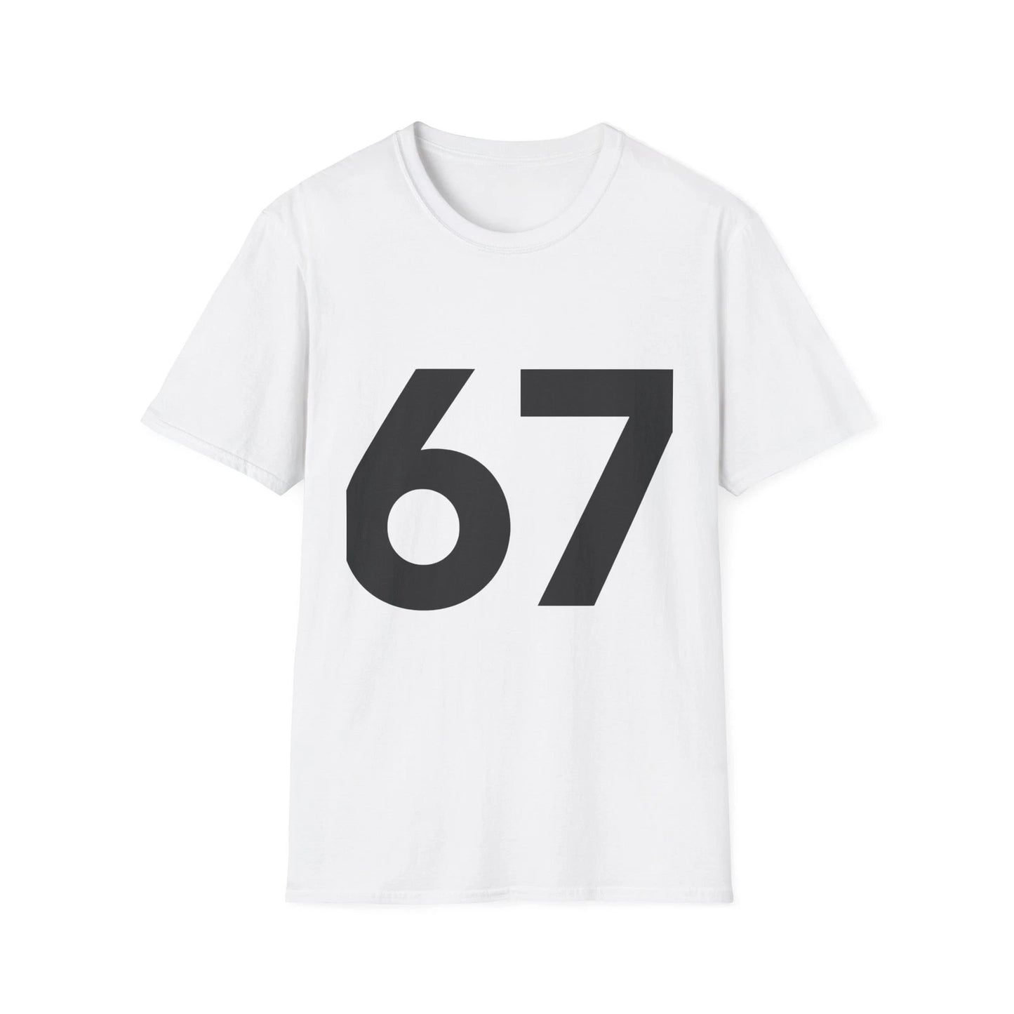 Bold Number 67 T-Shirt | Minimal Numeric Graphic Tee
