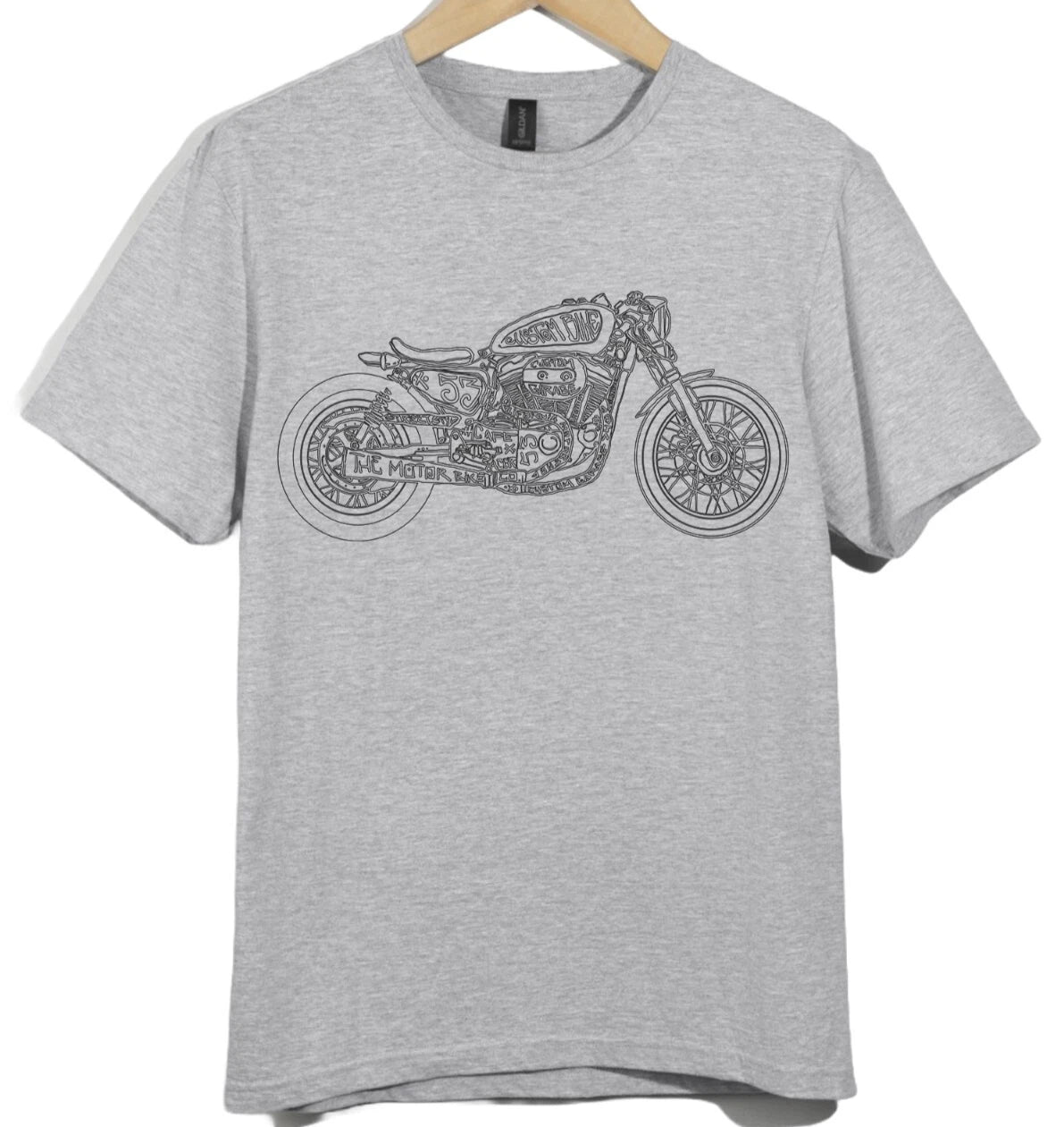Motorcycle T Shirt Cafe Racer Biker Vintage Custom Motorbike Graphic Tee