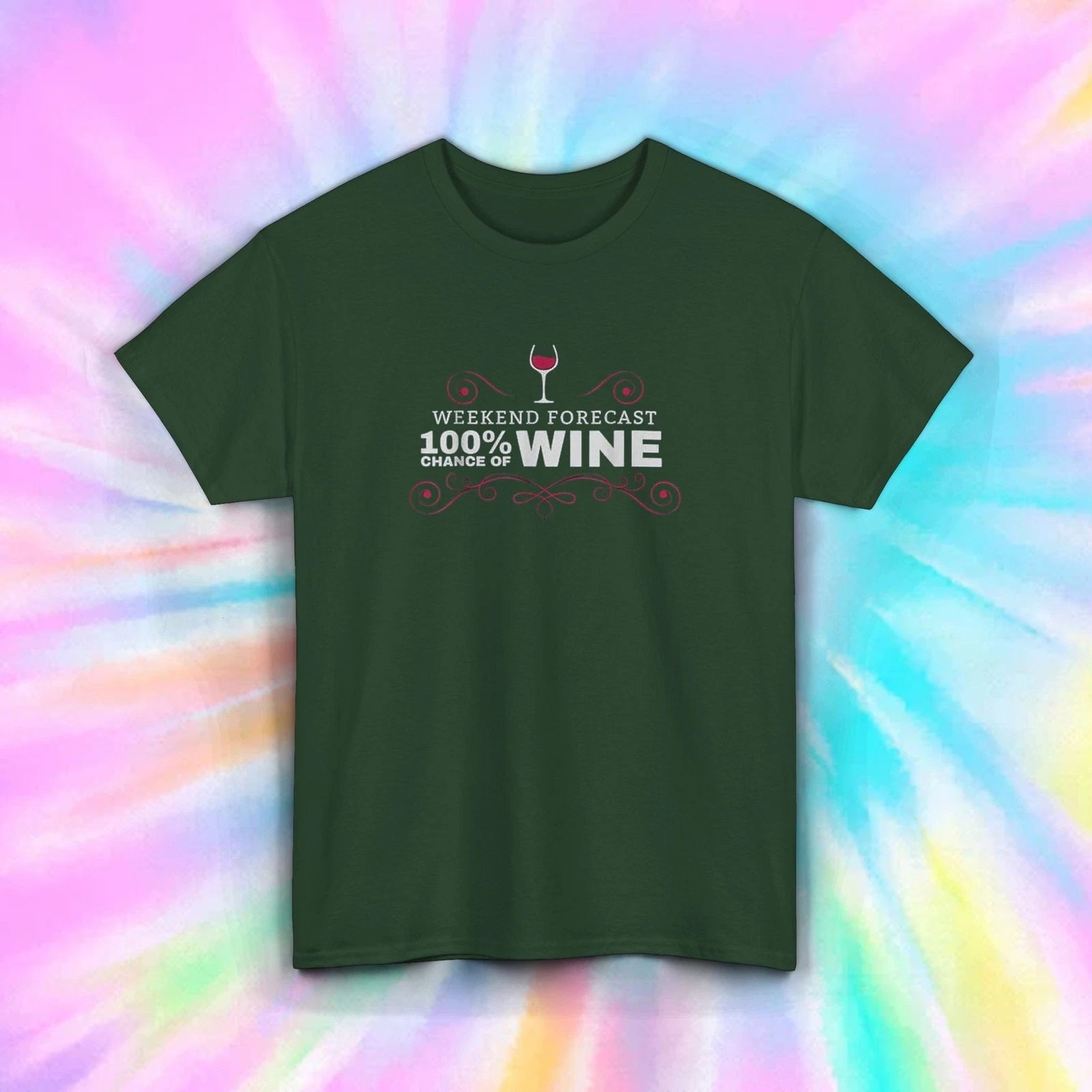 Weekend Forecast Wine T-Shirt S-5XL Funny Drinking Lover Humor Gift Tee