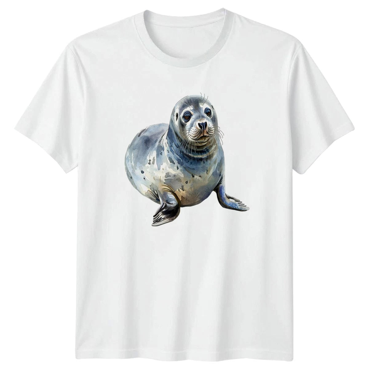 Cute Watercolor Seal T-Shirt Ocean Animal Gift For Him And Her