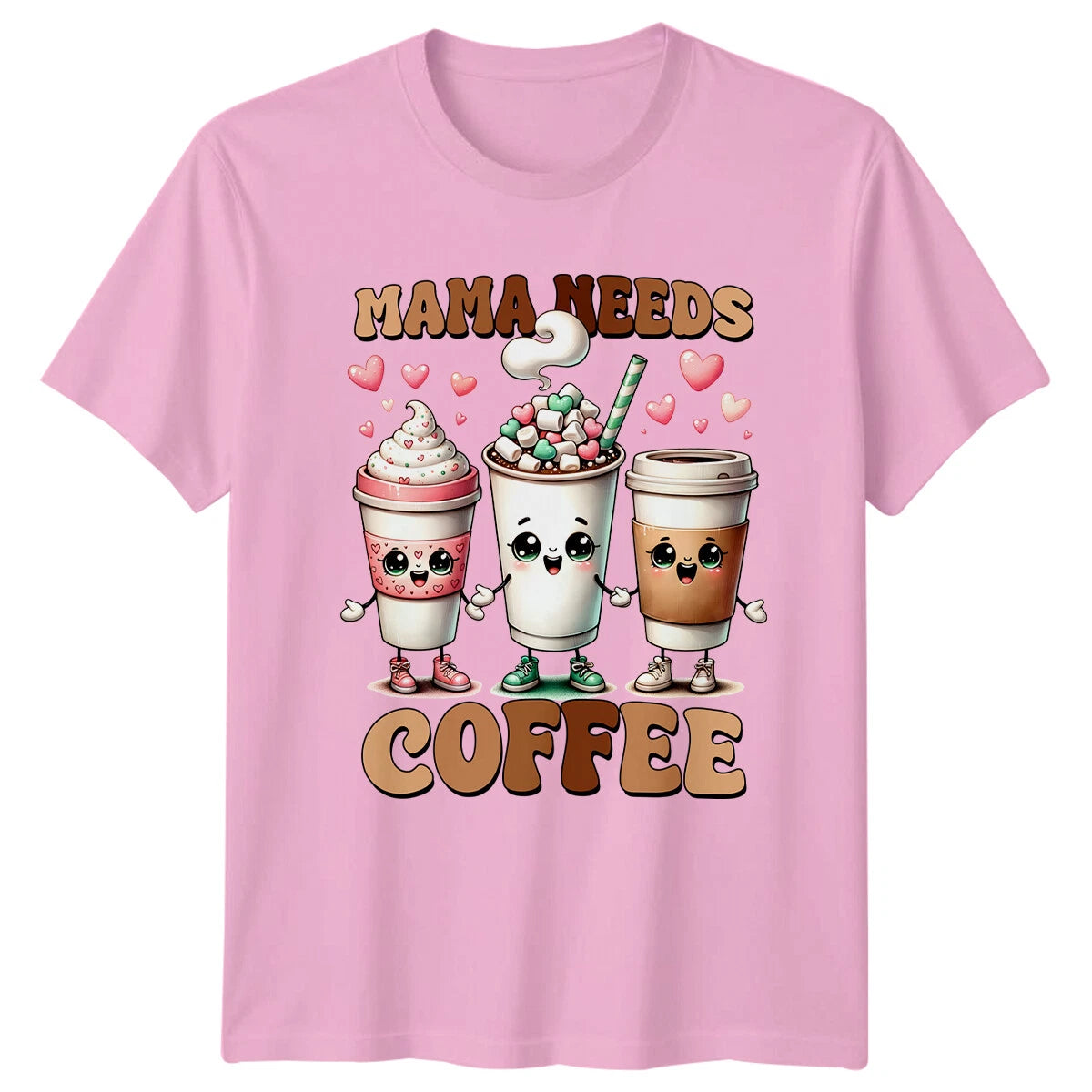 Mama Needs Coffee T-Shirt Cute Coffee Lover Mom Gift Tee
