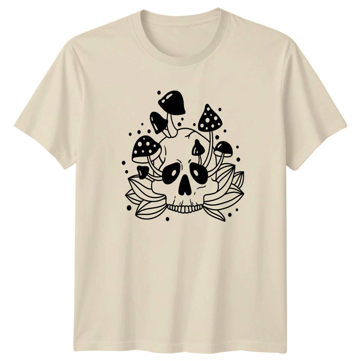 Gothic Skull Mushroom Nature T-Shirt Mycology Art Gift For Him And Her