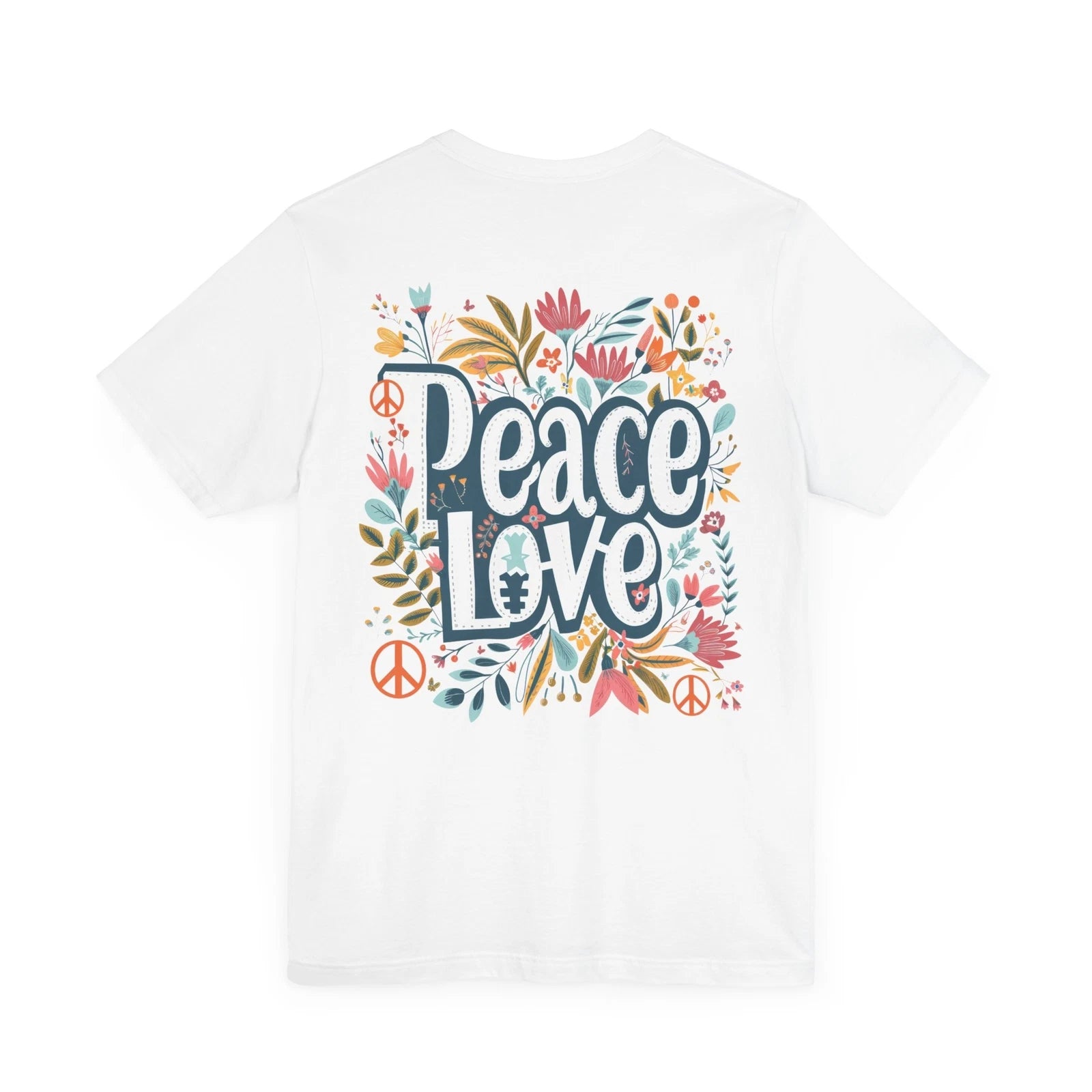 Peace Love Blumen T-Shirt – Boho-Ästhetik & Naturinspiriertes Design