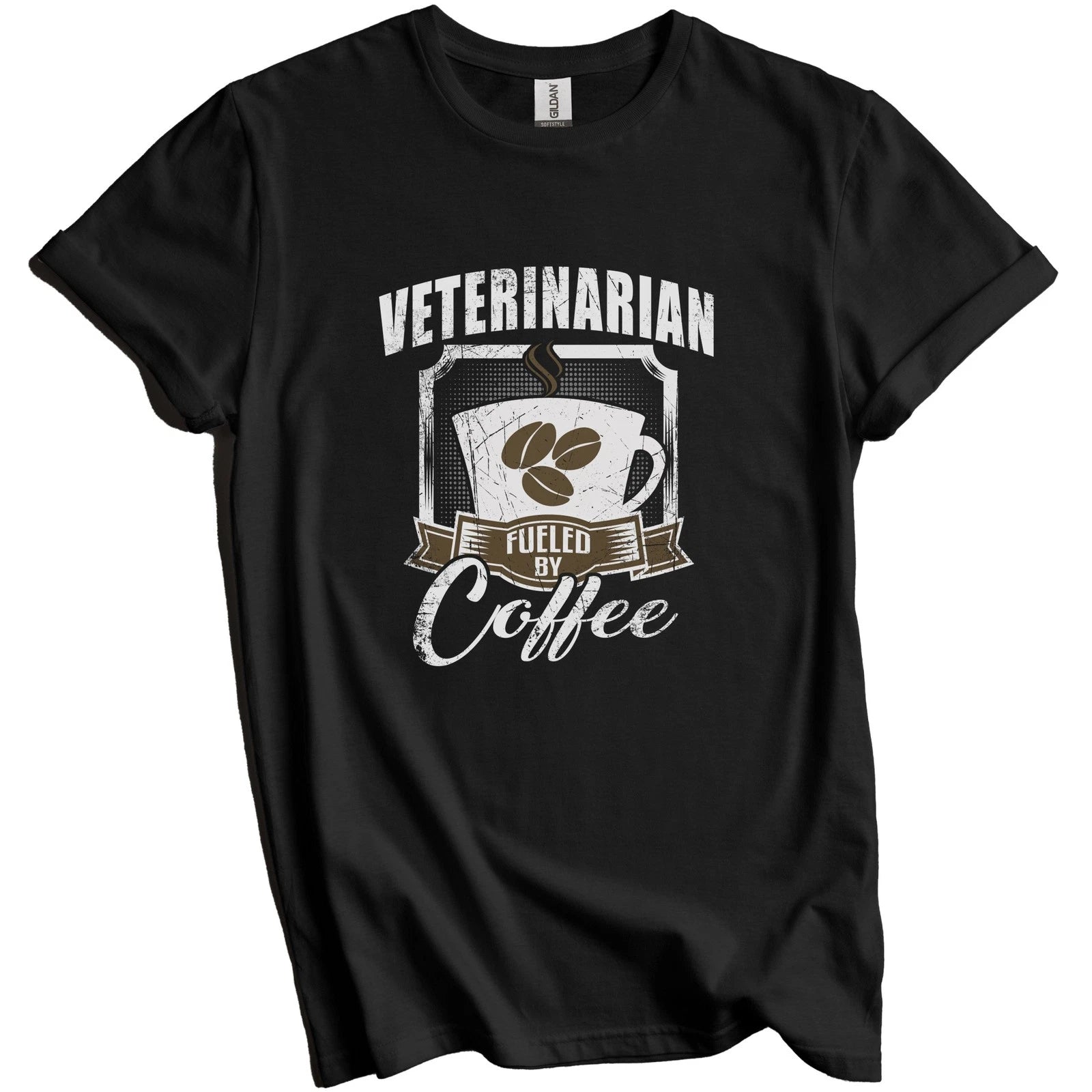 Veterinarian Fueled By Coffee Funny T-Shirt Gift for Veterinarian