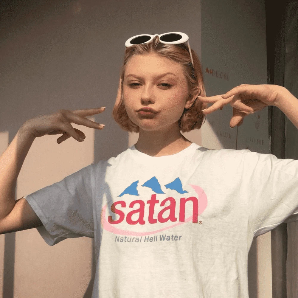 Satan Natural Hell Water T shirt / %100 Premium Quality