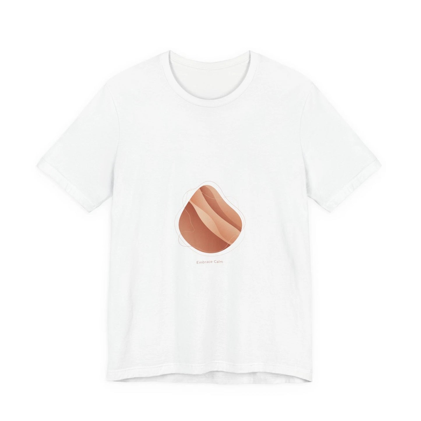 Terracotta Abstract Arch Tee | earthy minimal print, warm neutral shapes