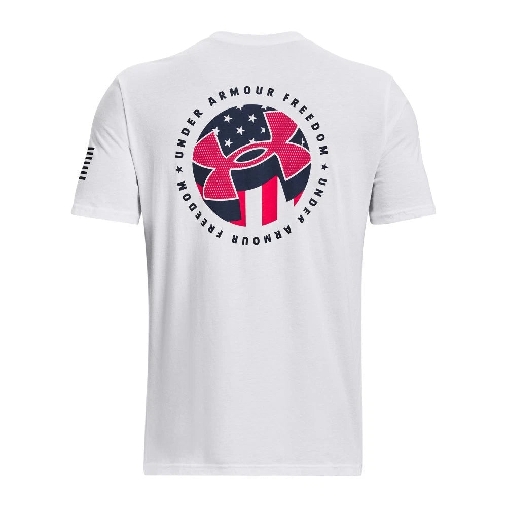 Under Armour 1377067 Men's UA Freedom Freedom Amp 4 T-Shirt, White, 2X-Large