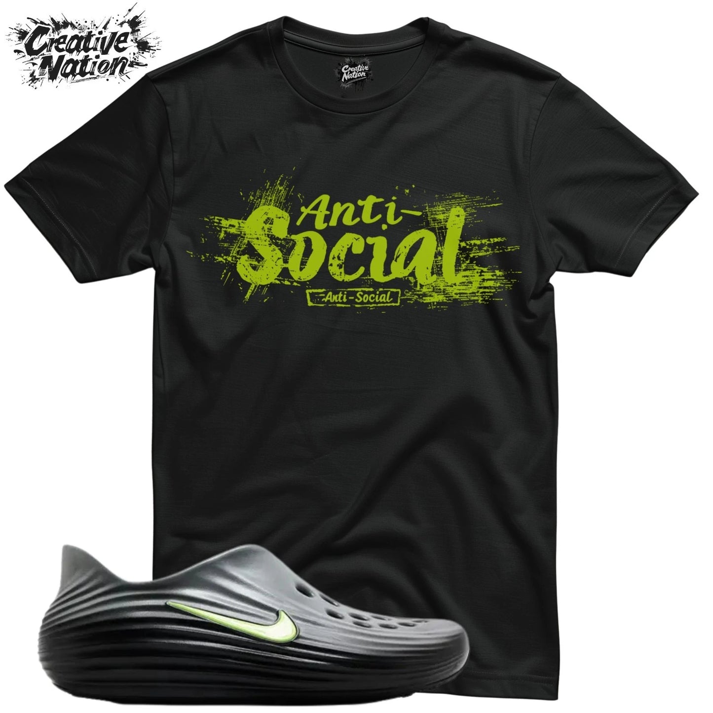 Shirt To Match ReactX Rejuven8 Black Cool Grey Volt Unisex Tee Anti Social Shirt