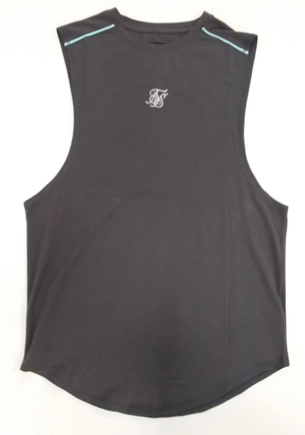 SikSilk Mens Grey Active Sports Vest Medium