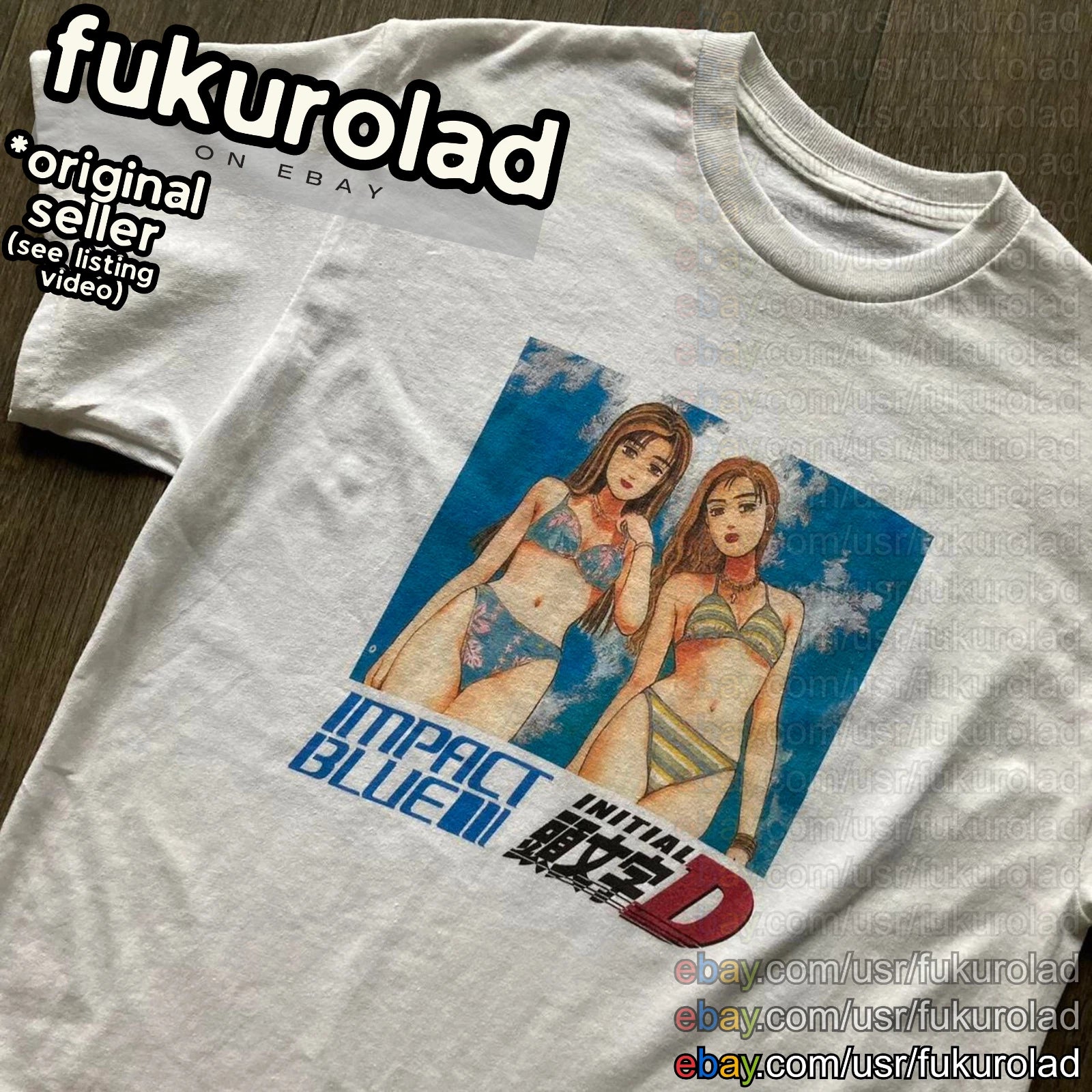 IMPACT BLUE INITIAL D Mako Sato and Sayuki GILDAN t-shirt - high quality print
