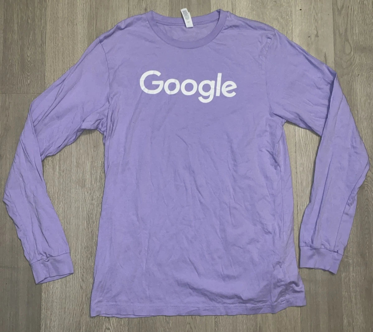 GOOGLE T-Shirt Large Purple Intern Team Android Long Sleeve Tee Pixel