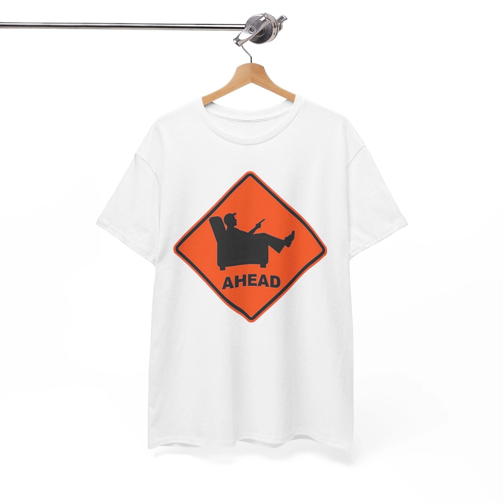 Funny Recliner Road Sign T-Shirt  Couch Potato Humor Tee  Lazy Mode Activated