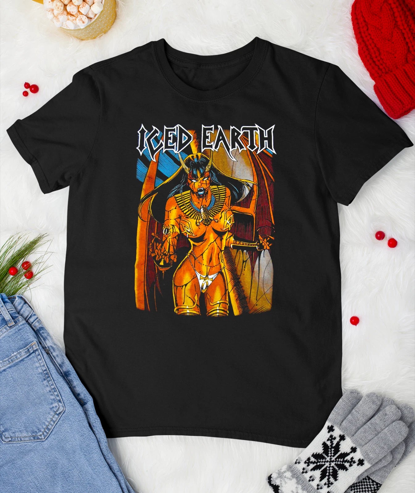 Days of Purgatory Iced Earth Tee Shirt Cotton Black Size S-234XL Unisex