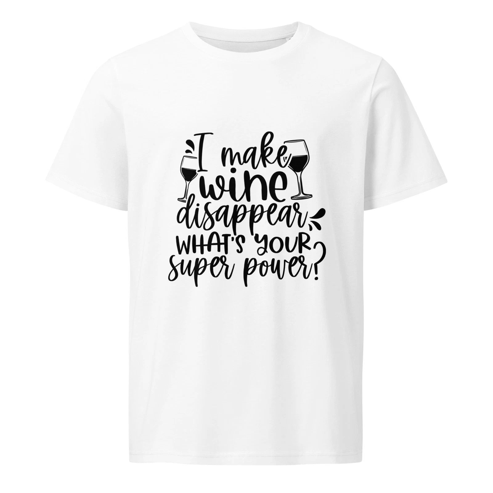 I Make Wine Disappear T-Shirt Funny Graphic Tee Gift for Her Wine Lover