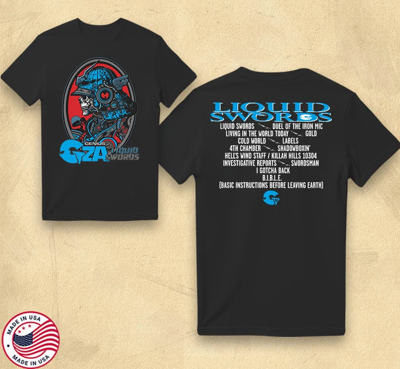 GZA 2025 "Liquid Swords" Samurai Iconic Graphic Tee for Fans