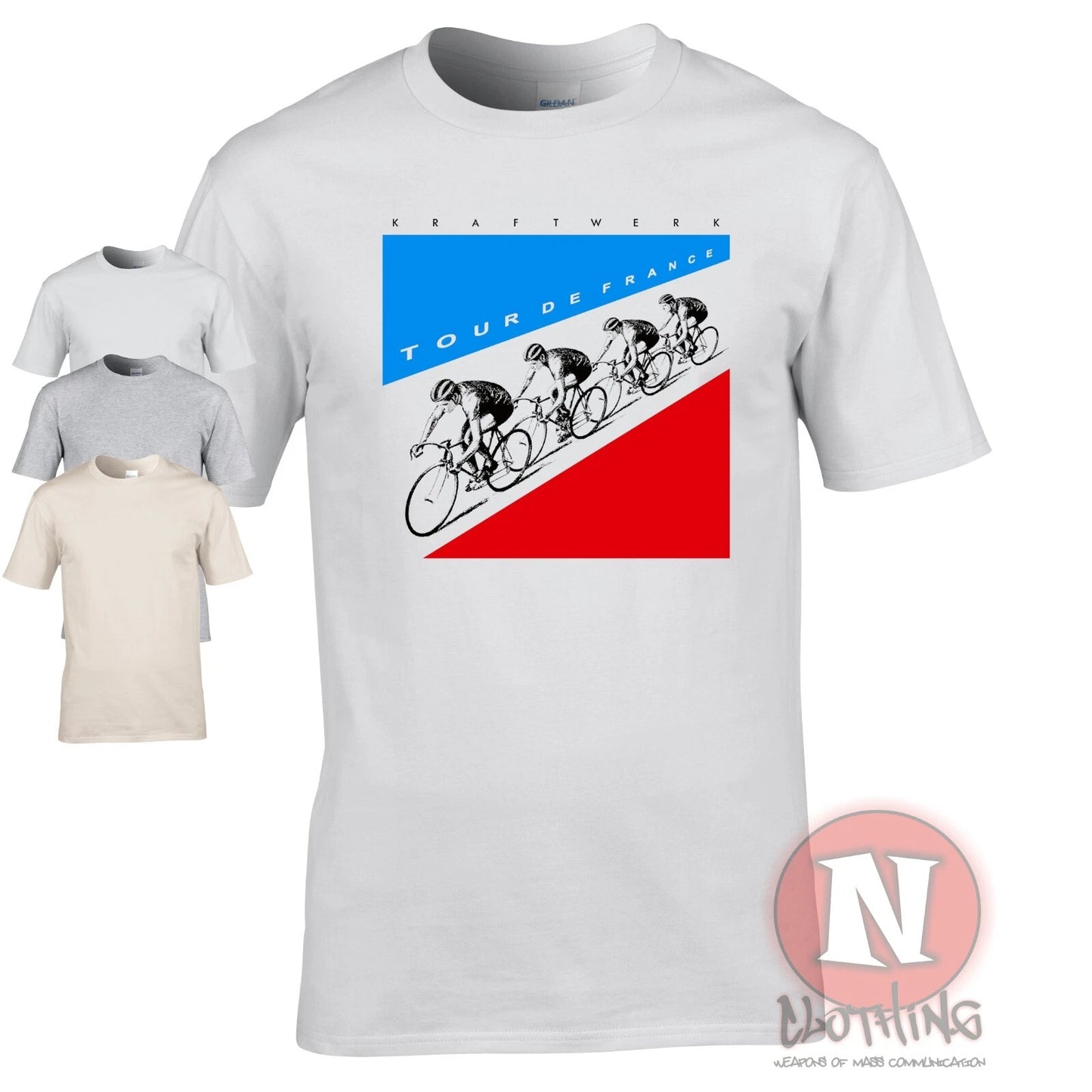 NAUGHEES Kraftwerk Tour de France T-Shirt 80s Electric EDM Retro